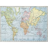 Limmark Art 'Karta glavnih svjetskih trgovinskih ruta, 1912' Canvas Art