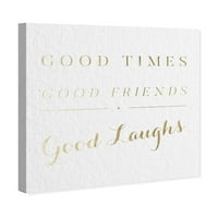 Wynwood Studio tipografija i Citati zidni umjetnički platneni otisci porodičnih citata i izreka' dobra vremena ' - zlato , bijelo