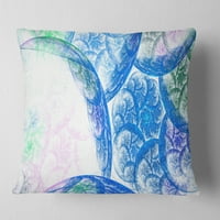 Designart plavo bijeli dramatični oblaci-apstraktni jastuk za bacanje - 18x18