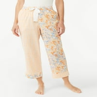 Joyspun ženske Woven Capri Pajama hlače, veličina S do 3x