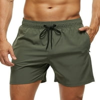 Frontwalk muške ljetne kratke hlače jednobojne hlače za plažu elastični struk plivački trening prozračni