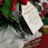 Dekor santa Santa's Key za kuću bez dimnjaka Ornament Santa Key Santa klauzula Dekoracija Santas Key Key