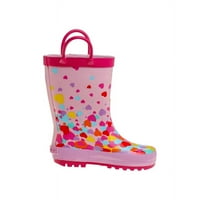 LAURA ASHLEY Girls Hearts Design dizajn čizme za kišu sa petljima - ružičastim, 12