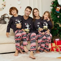 Podudaranje porodične pidžame postavlja Božić PJ's Santa ELF Print Top i hlače Xmas Loungewear