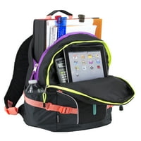 Eastsport Unise višenamjenski dinamični školski ruksak sa podstavljenim unutrašnjim rukavom, Crni Neon