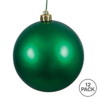 Vickerman 3 Emerald Matte Ball Ornament, po kesi