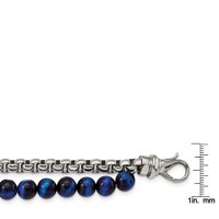 Primalni čelični polirani od nehrđajućeg čelika BO lanac i Blue Tigrovo nabora