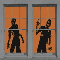 Wowindow Posteri Ghoulies Silhouettes Halloween Dekoracija prozora Dva 34,5 X60 posteri